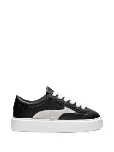 Reternity Le Promeneur Pebble-effect Sneakers In Black