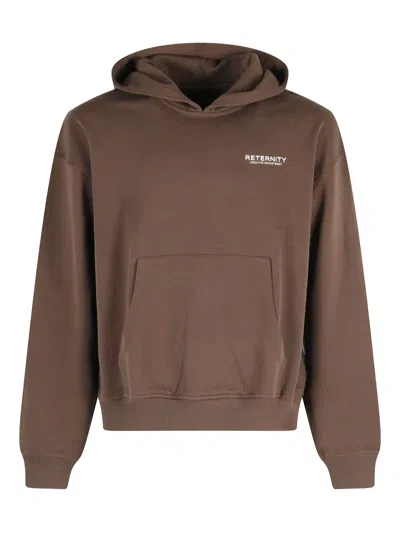 Reternity Logo-detail Hoodie In Brown