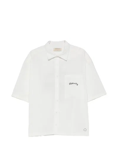 Reternity Logo-embroidered Short-sleeve Shirt In Neutral