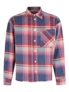 Reternity Plaid-pattern Flannel Shirt In Purple