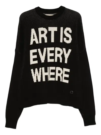 Reternity Round-neck Sweater In Black