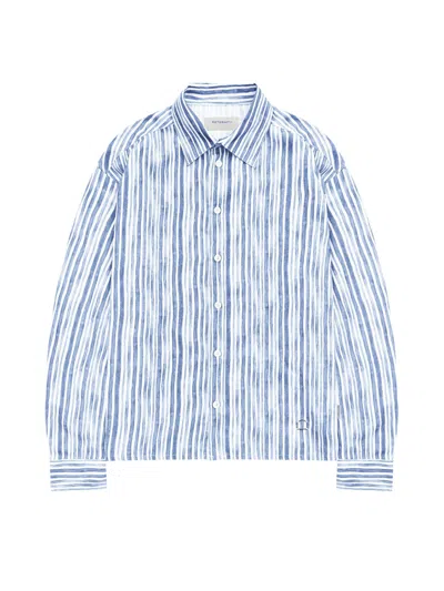 Reternity Watercolor Shirt Striped Boxy Fit - Blue