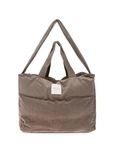 Rethinkit Studios Corduroy Logo-patch Tote Bag In Brown