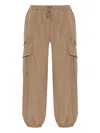 Rethinkit Studios Drawstring Cargo-pocket Trousers In Brown