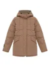 Rethinkit Studios Hooded Quilted Parka Coat In Multi