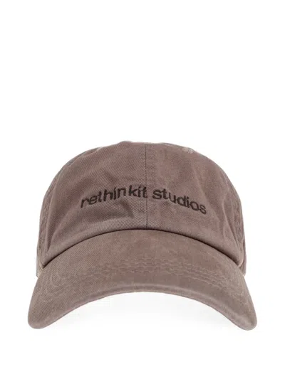 Rethinkit Studios Logo-embroidered Baseball Cap In Braun