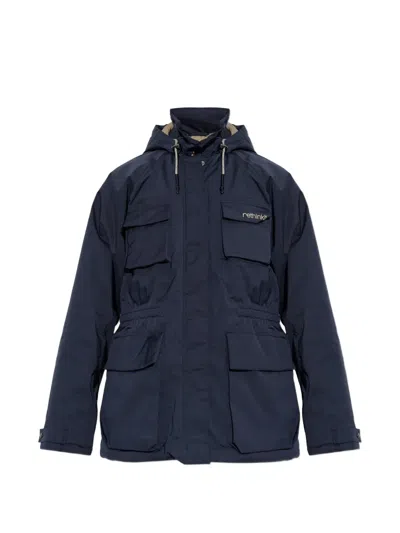 Rethinkit Studios Logo-patch Hooded Jacket In Blue
