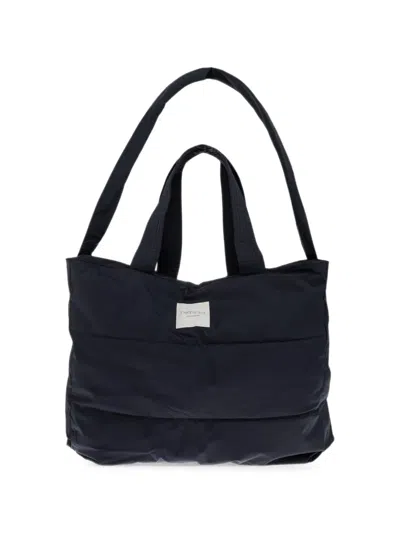 Rethinkit Studios Logo-patch Quilted Tote Bag In Blue