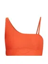 Rethinkit Studios One-shoulder Bikini Top In Orange