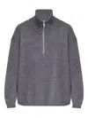 Rethinkit Studios Oslo Zip-up Funnel-neck Sweater In Gray