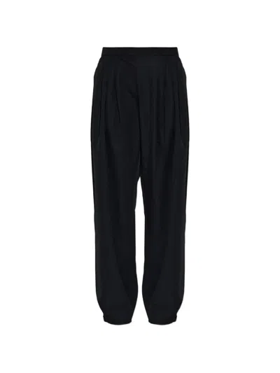 Rethinkit Studios Pleated Straight-leg Trousers In Black