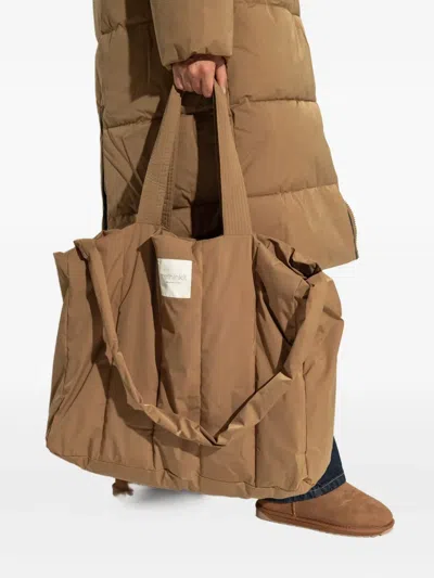 Rethinkit Studios Puffer Tote Bag In Brown