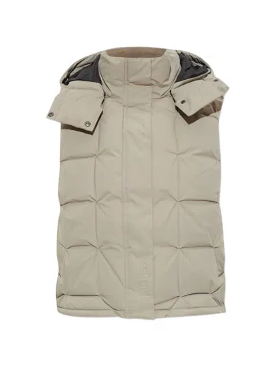 Rethinkit Studios Quilted Hooded Gilet In Multi