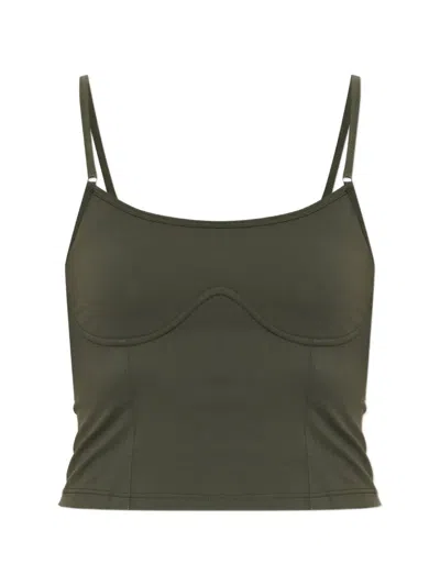 Rethinkit Studios Seam-detail Sleeveless Top In 그린