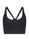Rethinkit Studios Sienna Crossover-strap Training Top In Black