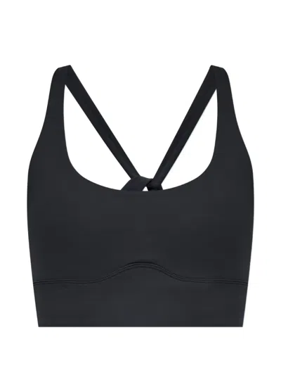 Rethinkit Studios Sienna Crossover-strap Training Top In Black