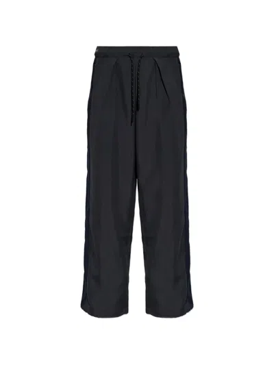 Rethinkit Studios The Sporty Drawstring-waist Straight-leg Trousers In Gray