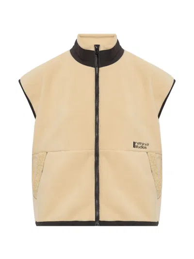 Rethinkit Studios Zip-up Gilet In Brown