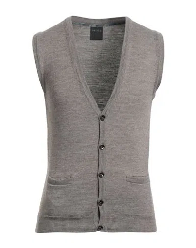 Retois Man Cardigan Brown Size L Merino Wool, Acrylic