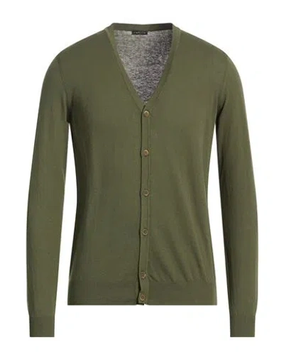 Retois Man Cardigan Military Green Size L Cotton