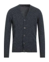 Retois Man Cardigan Navy Size L Merino Wool In Blue