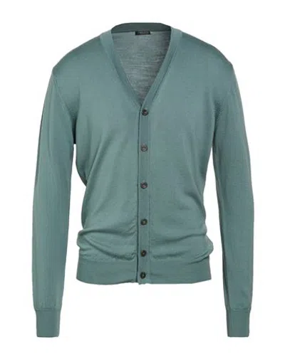 Retois Man Cardigan Sage Green Size Xl Merino Wool
