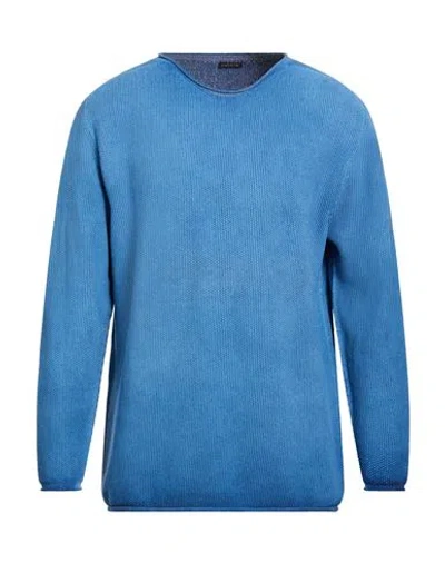 Retois Man Sweater Azure Size S Merino Wool In Blue