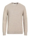 Retois Man Sweater Beige Size L Acrylic, Merino Wool, Alpaca Wool