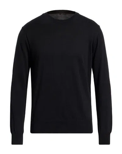 Retois Man Sweater Black Size L Cotton, Merino Wool