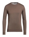 Retois Man Sweater Brown Size L Merino Wool In Brown