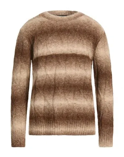 Retois Man Sweater Brown Size Xl Alpaca Wool, Polyester In White