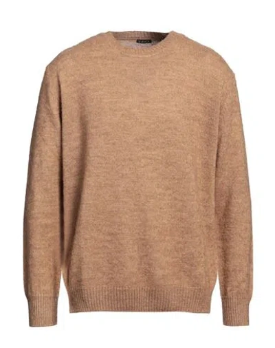 Retois Man Sweater Camel Size Xxxl Acrylic, Merino Wool, Alpaca Wool In Beige