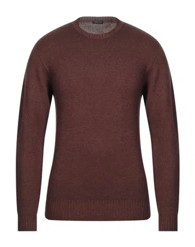 Retois Man Sweater Cocoa Size M Merino Wool In Brown
