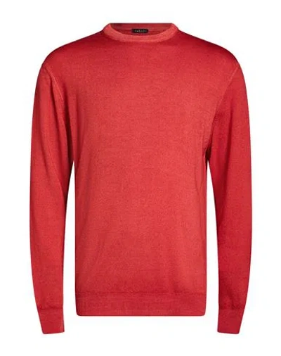 Retois Man Sweater Coral Size Xxxl Merino Wool In Red