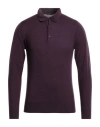Retois Man Sweater Deep Purple Size M Merino Wool