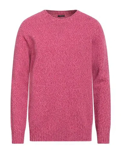 Retois Man Sweater Garnet Size Xxl Merino Wool In Pink