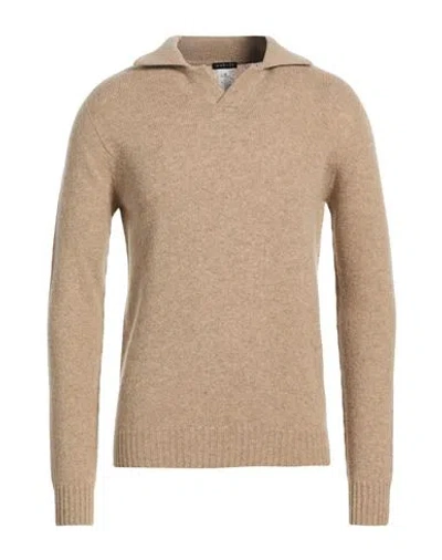 Retois Man Sweater Khaki Size M Wool, Polyamide In Brown