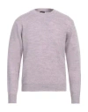 Retois Man Sweater Lilac Size L Acrylic, Merino Wool, Alpaca Wool In Purple