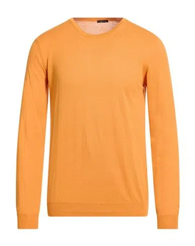 Retois Man Sweater Mandarin Size M Cotton In Orange