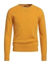 Retois Man Sweater Mandarin Size M Merino Wool In Orange