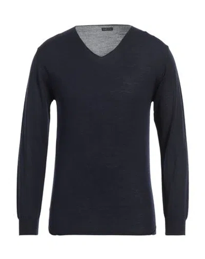 Retois Man Sweater Midnight Blue Size L Merino Wool