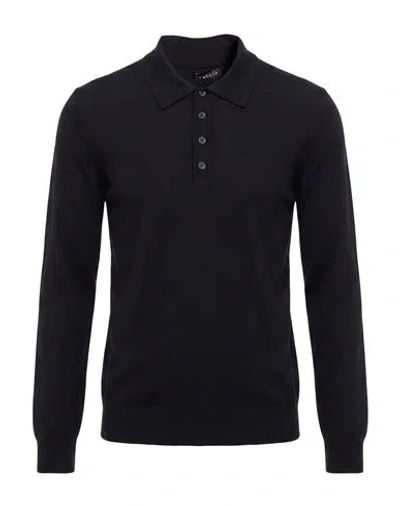 Retois Man Sweater Midnight Blue Size Xxl Cotton, Merino Wool In Black