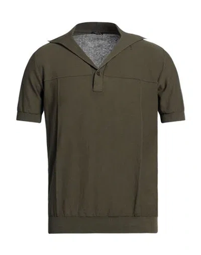 Retois Man Sweater Military Green Size L Cotton