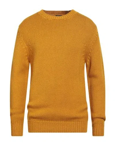 Retois Man Sweater Mustard Size Xl Merino Wool In Yellow
