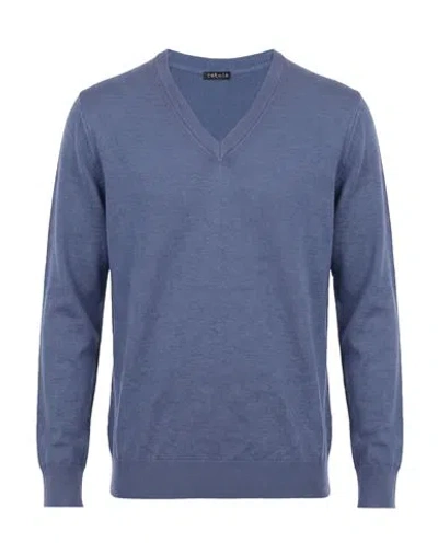 Retois Man Sweater Purple Size Xxxl Merino Wool In Blue