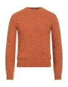 Retois Man Sweater Rust Size Xl Wool, Viscose, Polyamide In Red