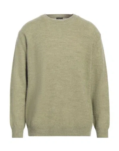Retois Man Sweater Sage Green Size Xxl Acrylic, Merino Wool, Alpaca Wool
