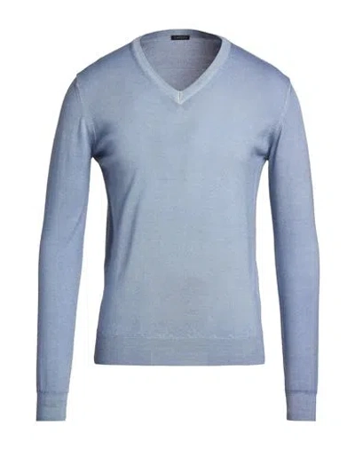 Retois Man Sweater Sky Blue Size M Merino Wool
