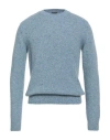 Retois Man Sweater Sky Blue Size M Wool, Viscose, Polyamide In Blue