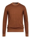 Retois Man Sweater Tan Size L Merino Wool In Brown